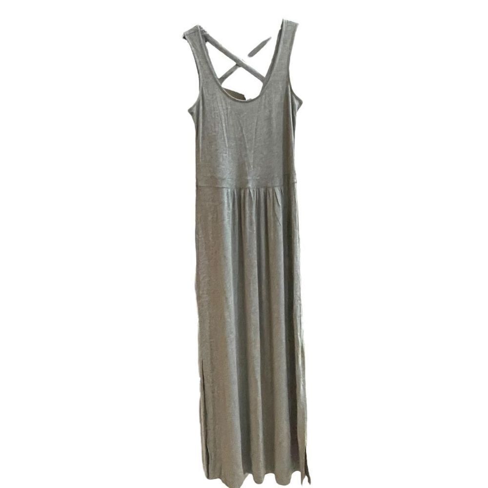 B COLLECTION by BOBEAU Women’s Dress Maxi Tank Sleeveless Criss Cross Back Small